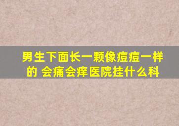 男生下面长一颗像痘痘一样的 会痛会痒医院挂什么科